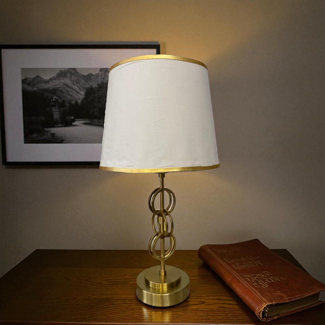 Modern Brass Gold Ring Table Lamp