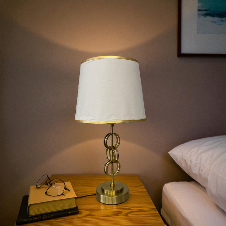 Modern Brass Gold Ring Table Lamp