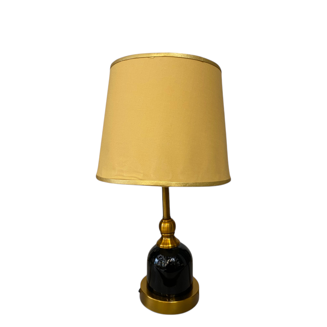 Elegant Glossy Black Side Table Lamp