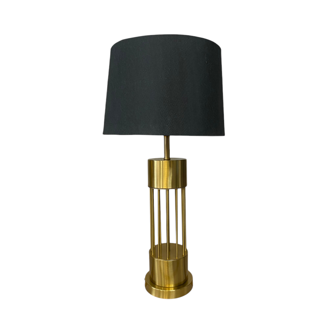 Modern Gold-Finished Cylindrical Master Table Lamp