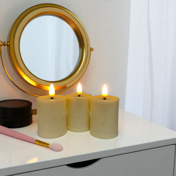 Ribbed Flameless LED Candles