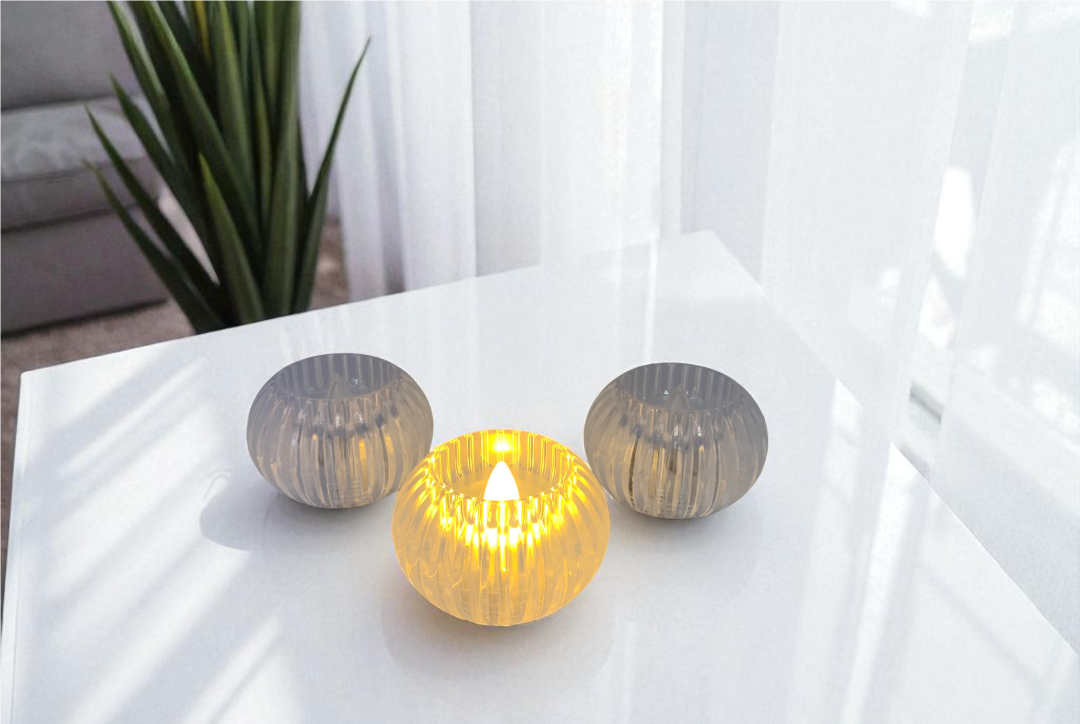 Crystal Glow Flameless LED Candles