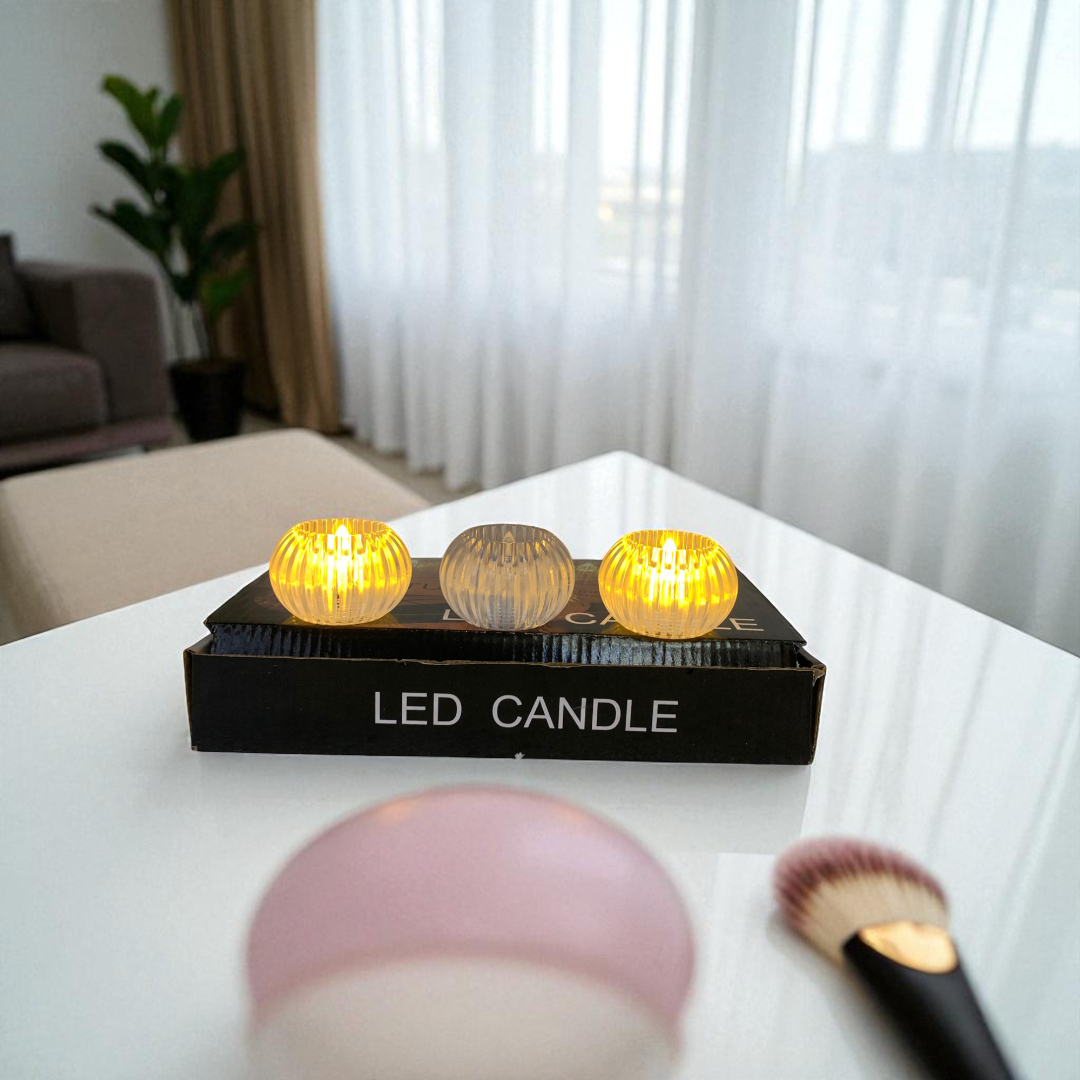 Crystal Glow Flameless LED Candles