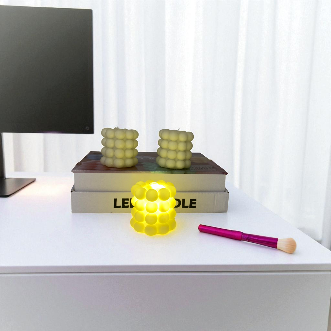 Bubble Cube Decorative LED Candles