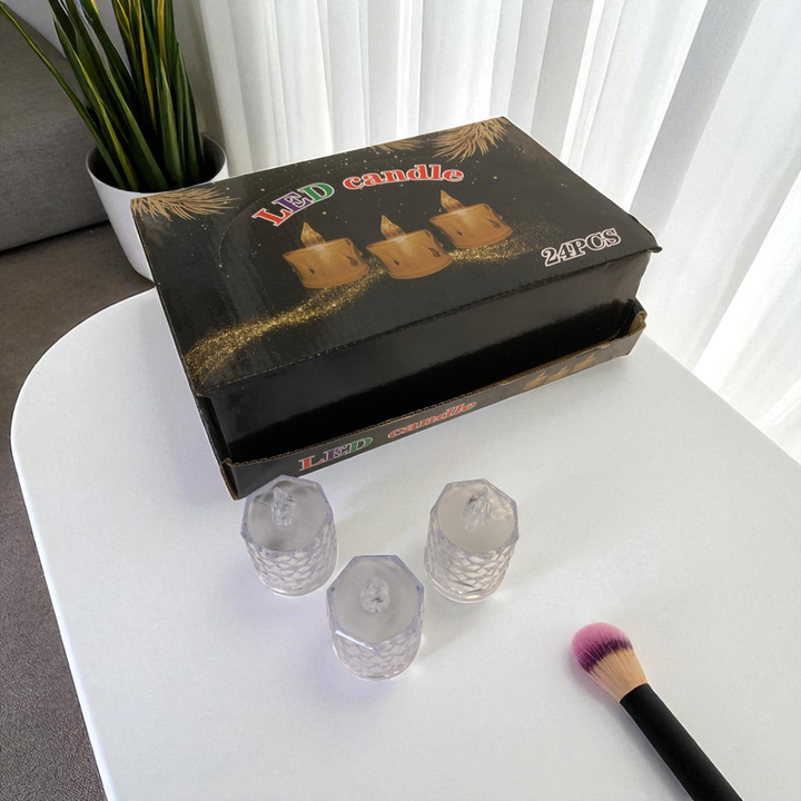 Crystal-Effect Flameless LED Candles