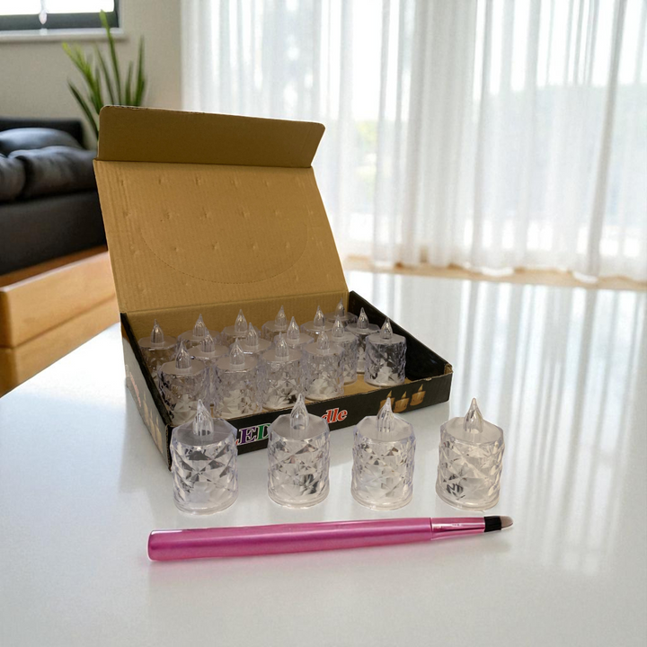 Crystal-Effect Flameless LED Candles