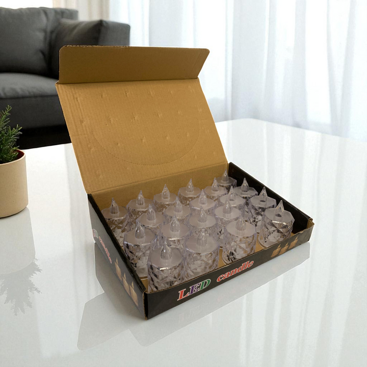 Crystal-Effect Flameless LED Candles
