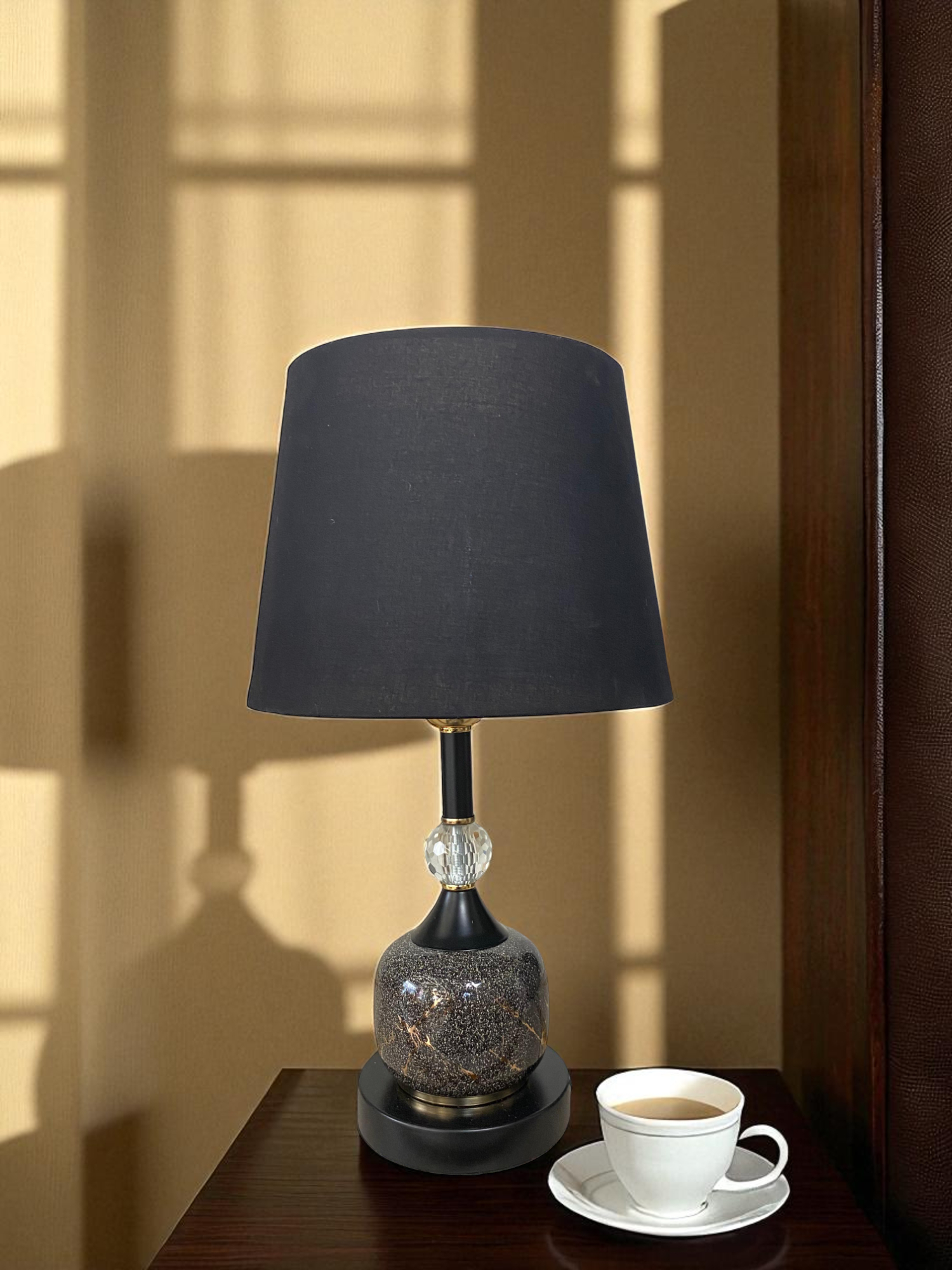 Modern Glittered Ceramic Side Table Lamp