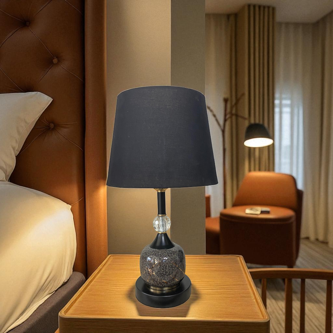 Modern Glittered Ceramic Side Table Lamp