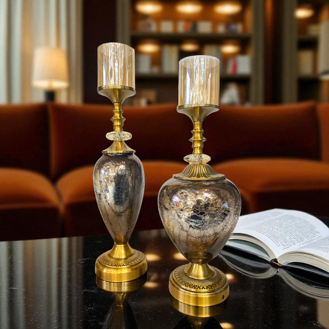 Mosaic Baroque Luxe Candle Holders