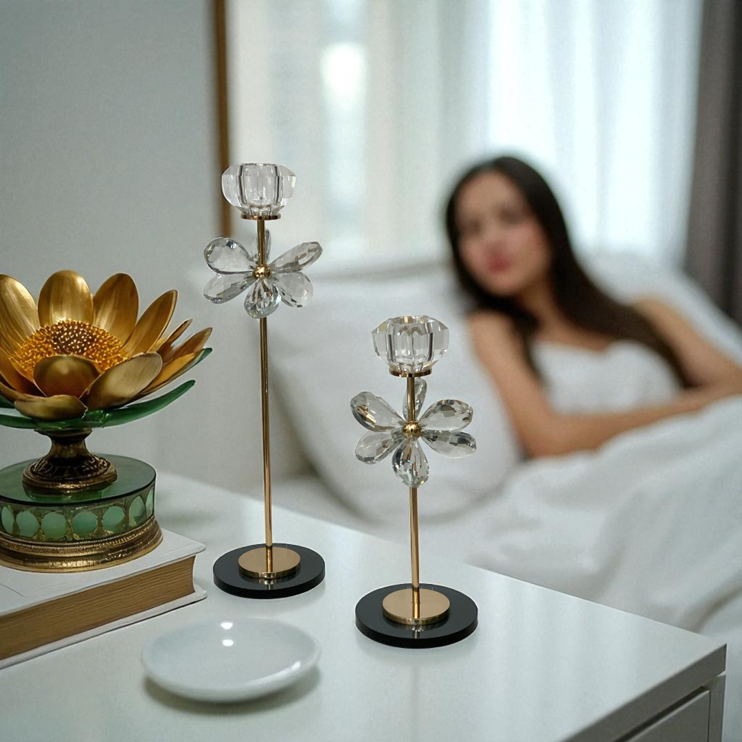 Crystal Blossom Candle Holder