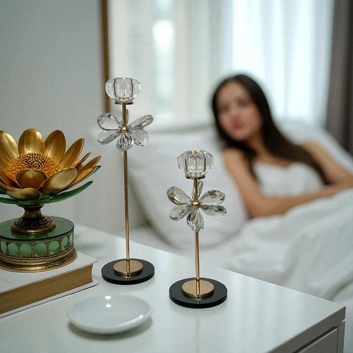 Crystal Blossom Candle Holder