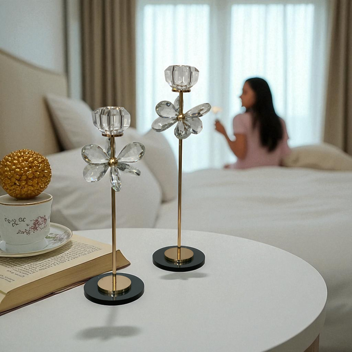 Crystal Blossom Candle Holder