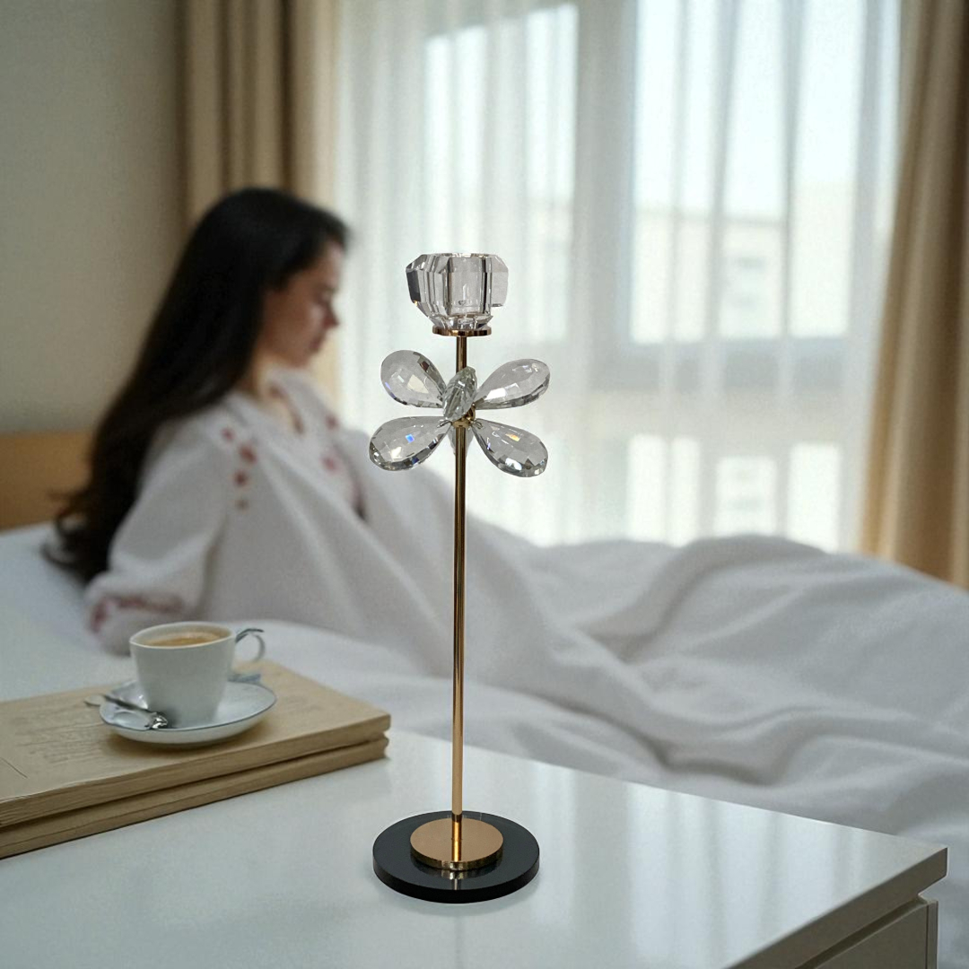 Crystal Blossom Candle Holder