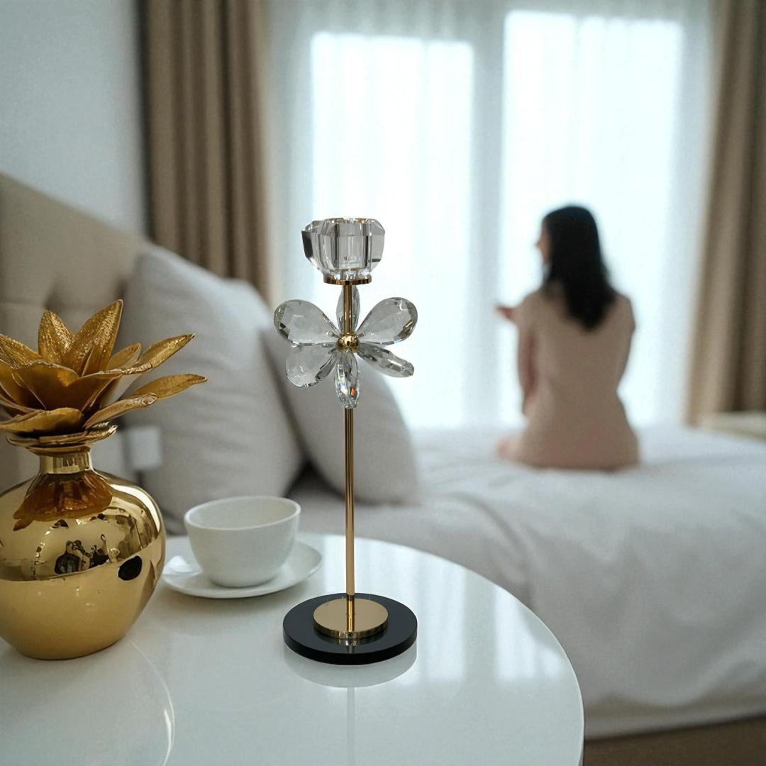 Crystal Blossom Candle Holder