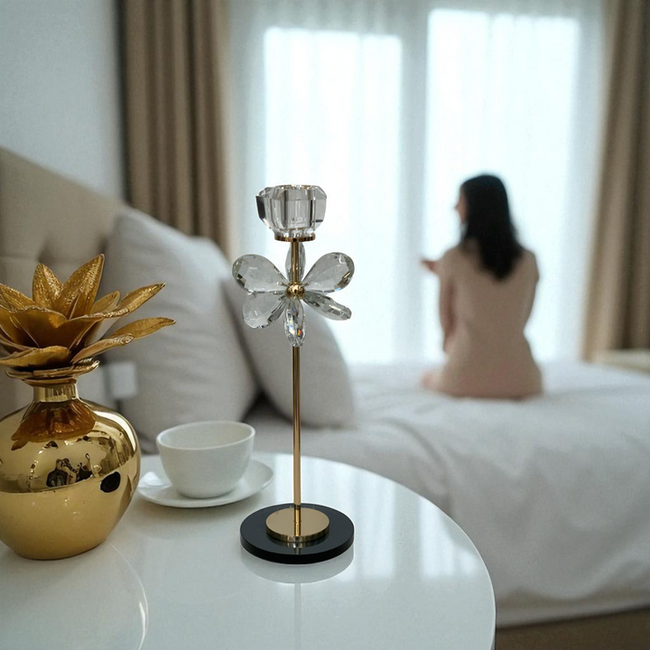 Crystal Blossom Candle Holder