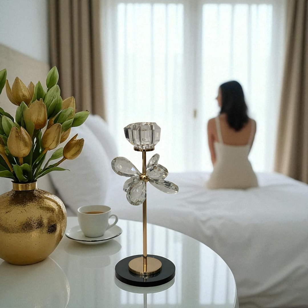 Crystal Blossom Candle Holder