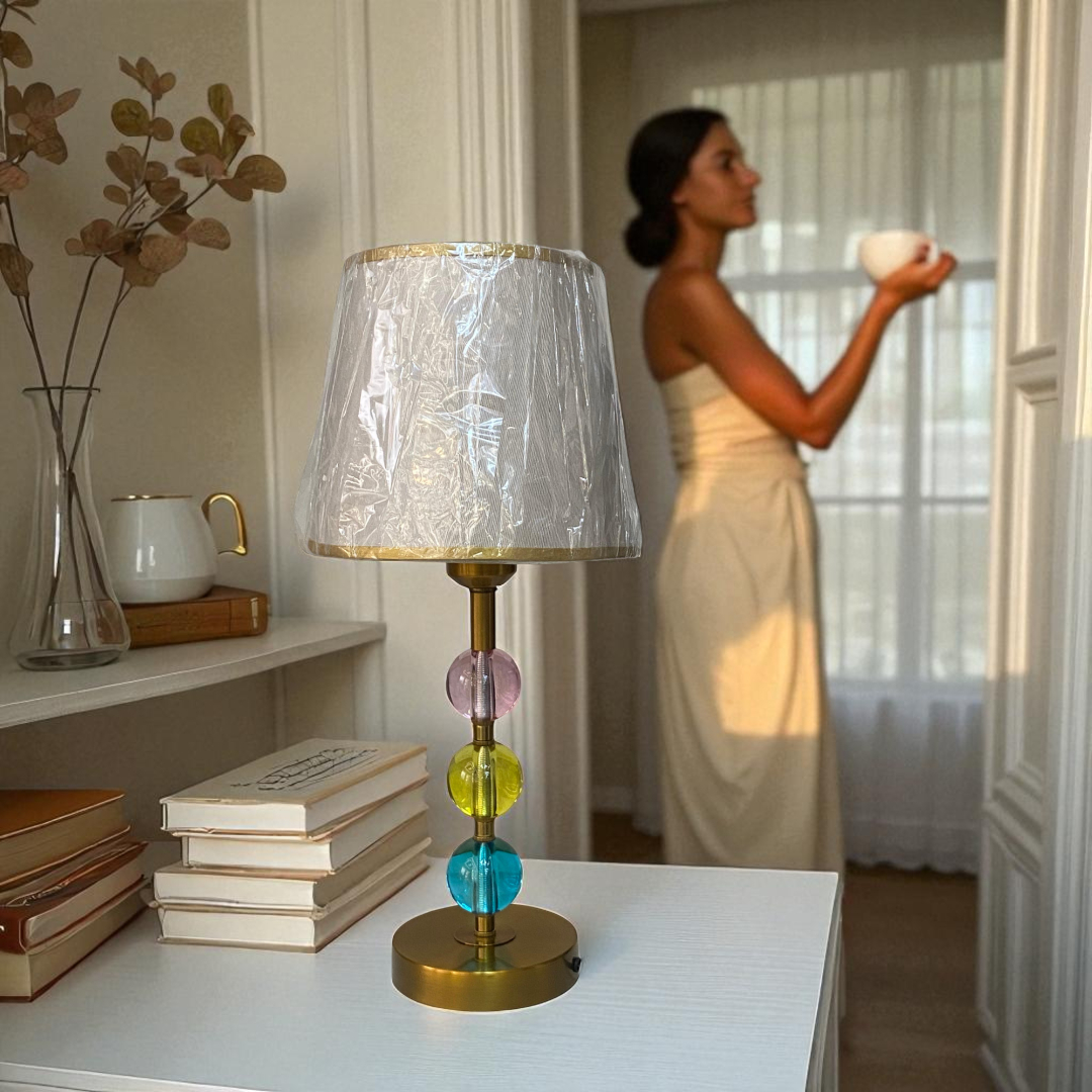 Funky Gradient Crystal Side Table Lamp