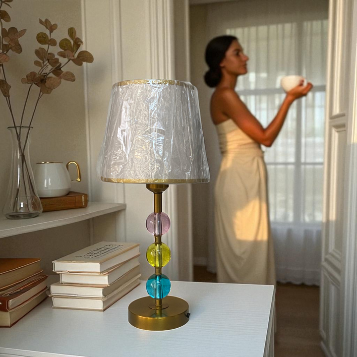 Funky Gradient Crystal Side Table Lamp