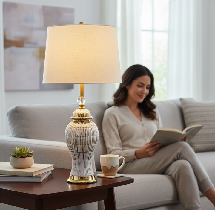 Vintage-Inspired Porcelain Table Lamp