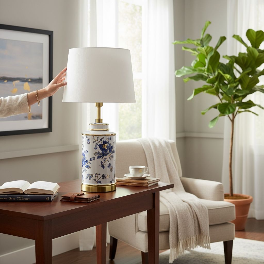 Floral Porcelain Master Lamp