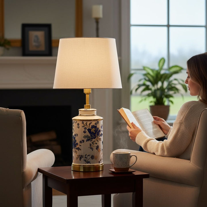 Floral Porcelain Master Lamp