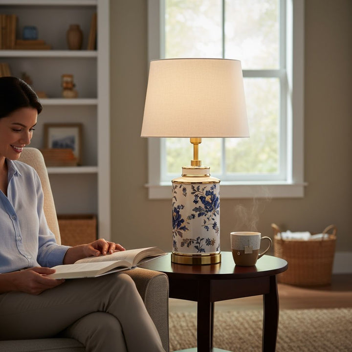 Floral Porcelain Master Lamp