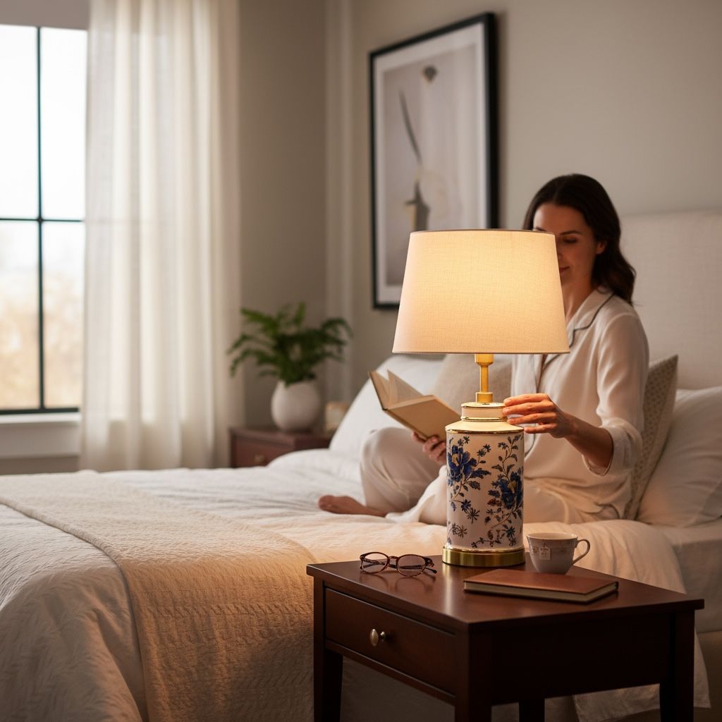 Floral Porcelain Master Lamp