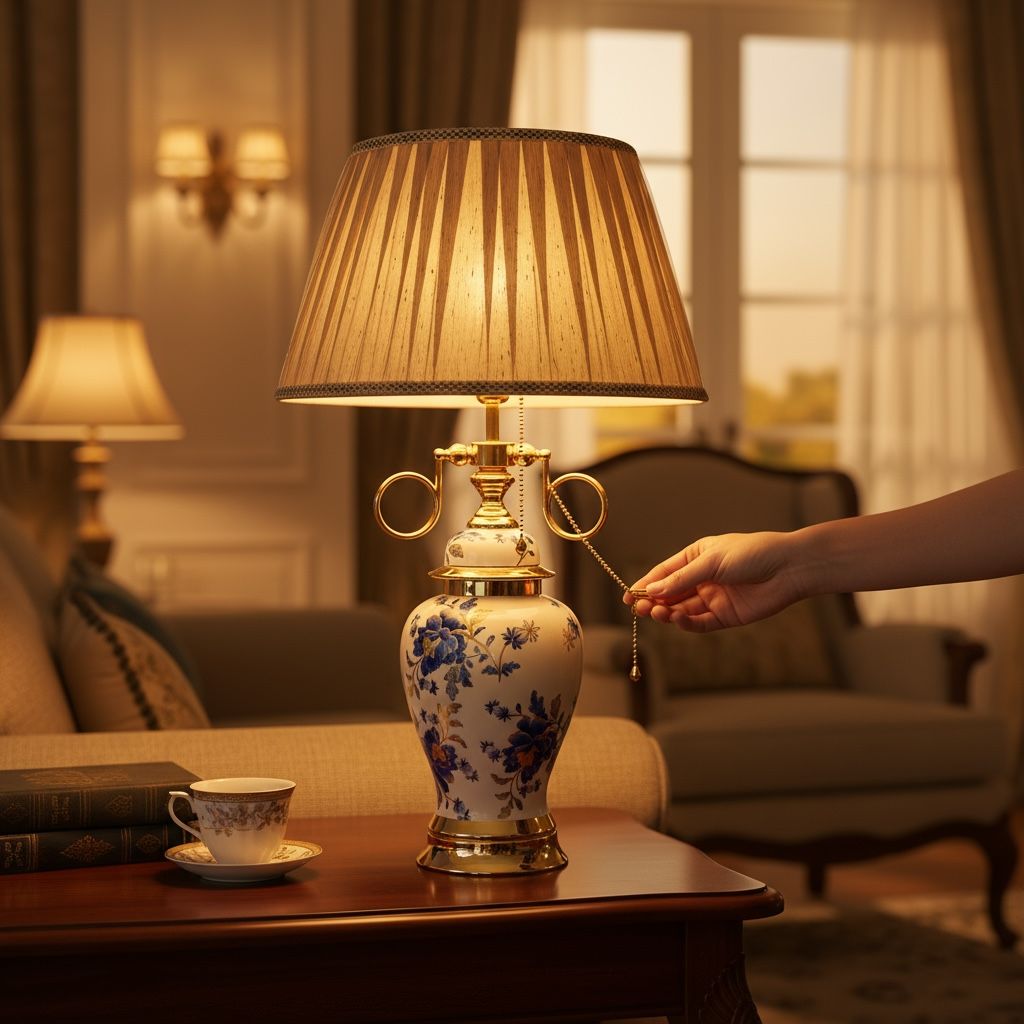 Luxurious Efflorescent Porcelain Master Table Lamp