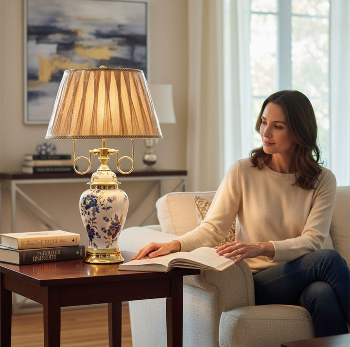 Luxurious Efflorescent Porcelain Master Table Lamp