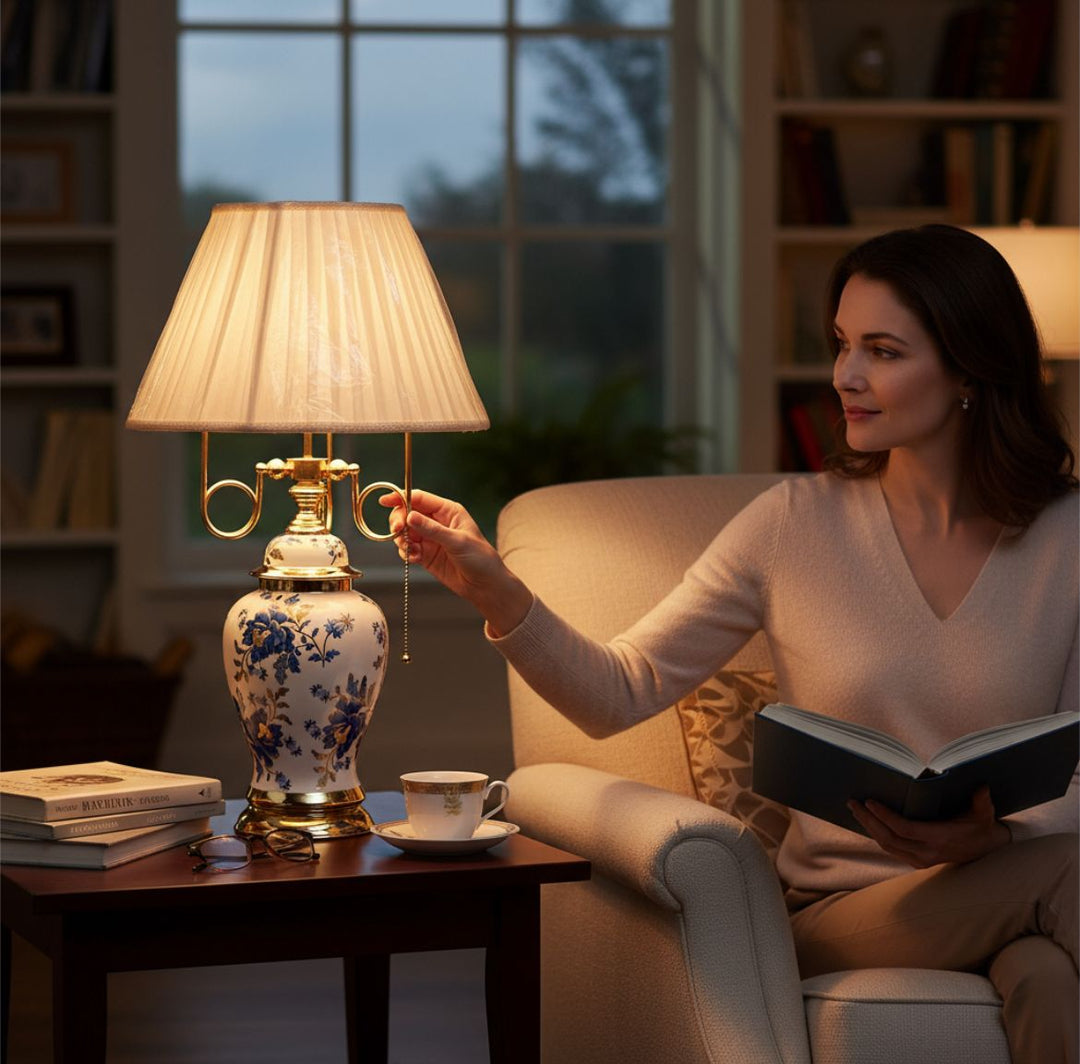 Luxurious Efflorescent Porcelain Master Table Lamp