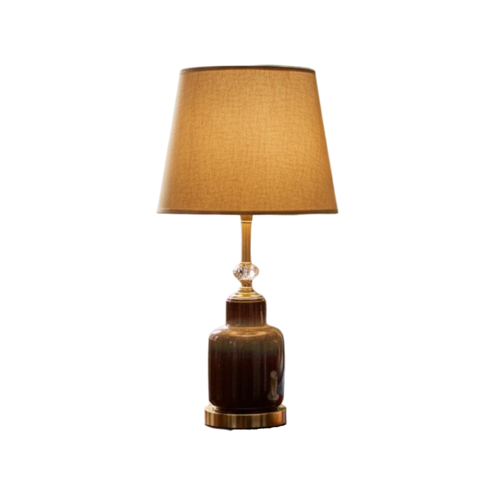 Rustic Brown Gradient Ceramic Table Lamp