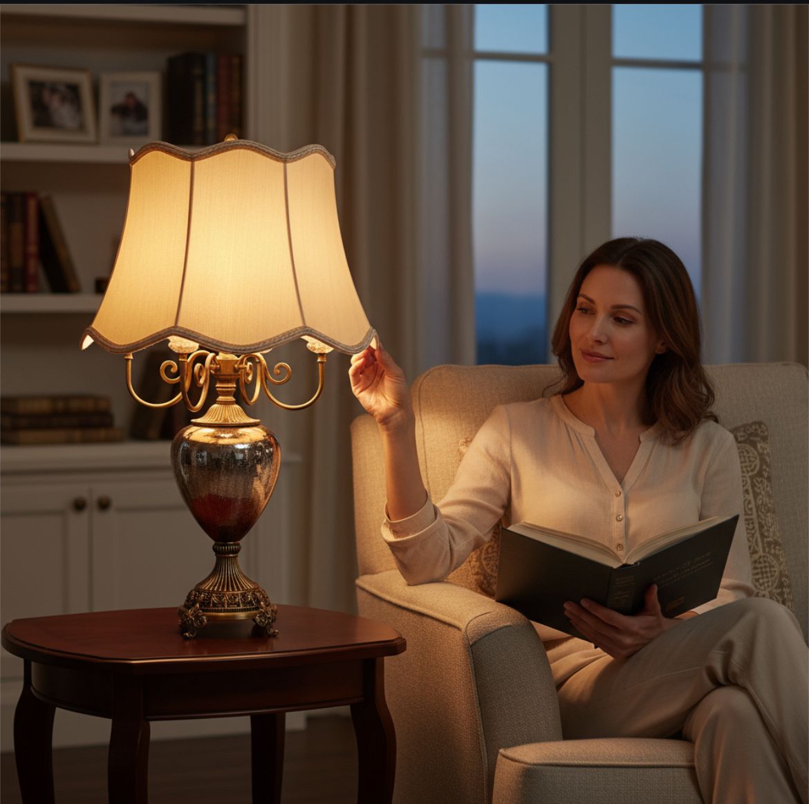 Versace-Inspired Vintage Side Table Lamp