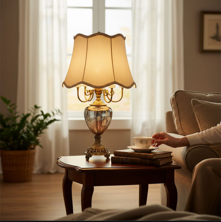 Versace-Inspired Vintage Side Table Lamp