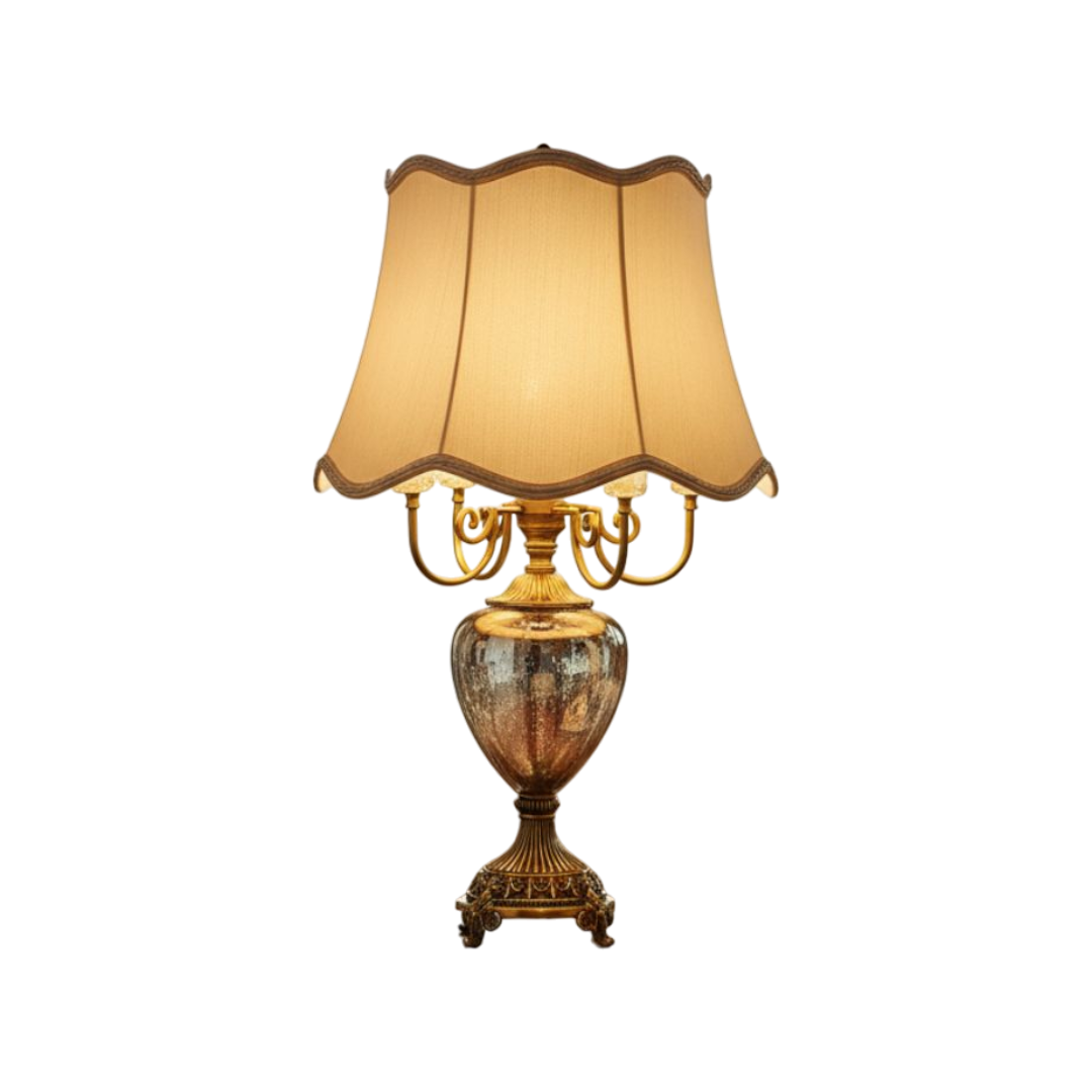 Versace-Inspired Vintage Side Table Lamp