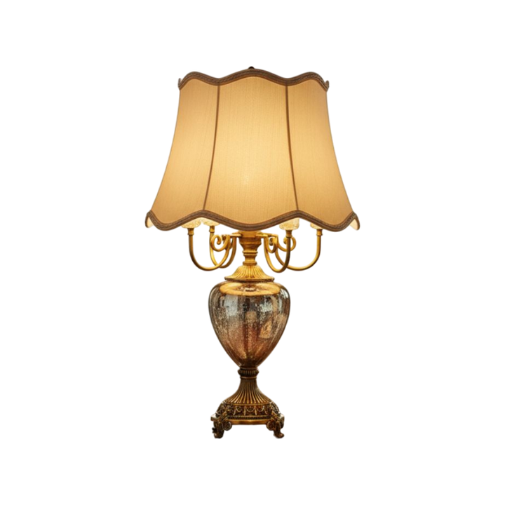 Versace-Inspired Vintage Side Table Lamp