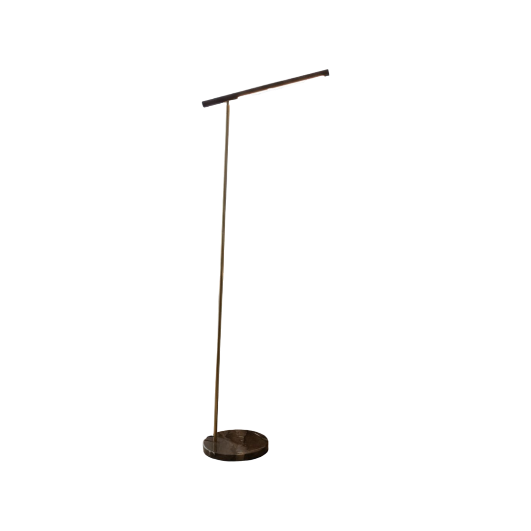 Modern LED Floor Lamp with Wooden Texture Finish