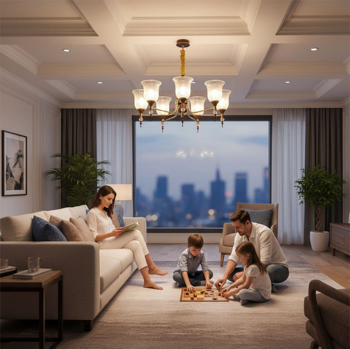 Regal Heavy Glass Chandelier