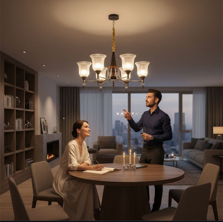 Regal Heavy Glass Chandelier