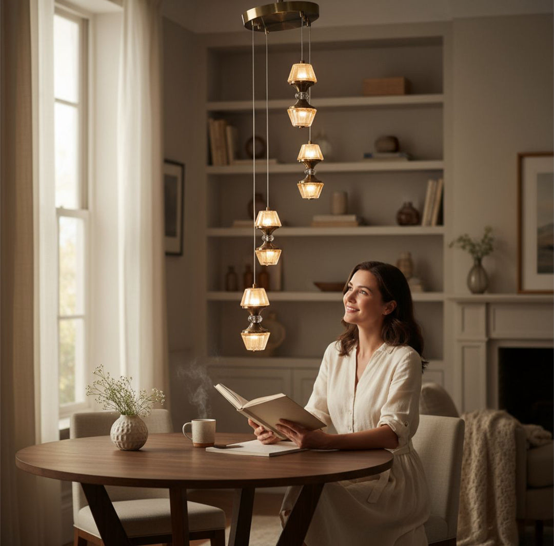 Aurora Crystal Layered Chandelier