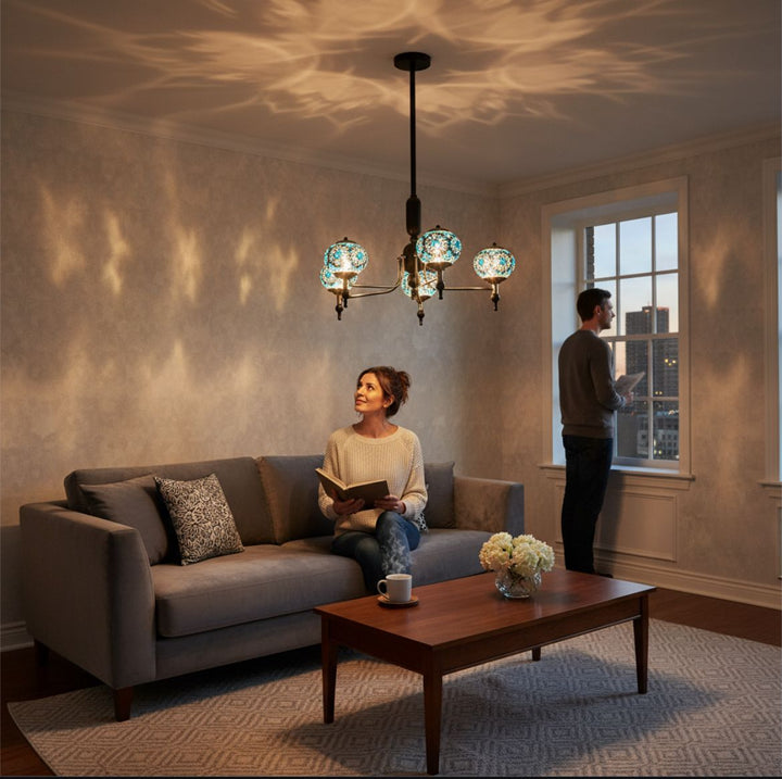 Celeste Mosaic Glow Chandelier