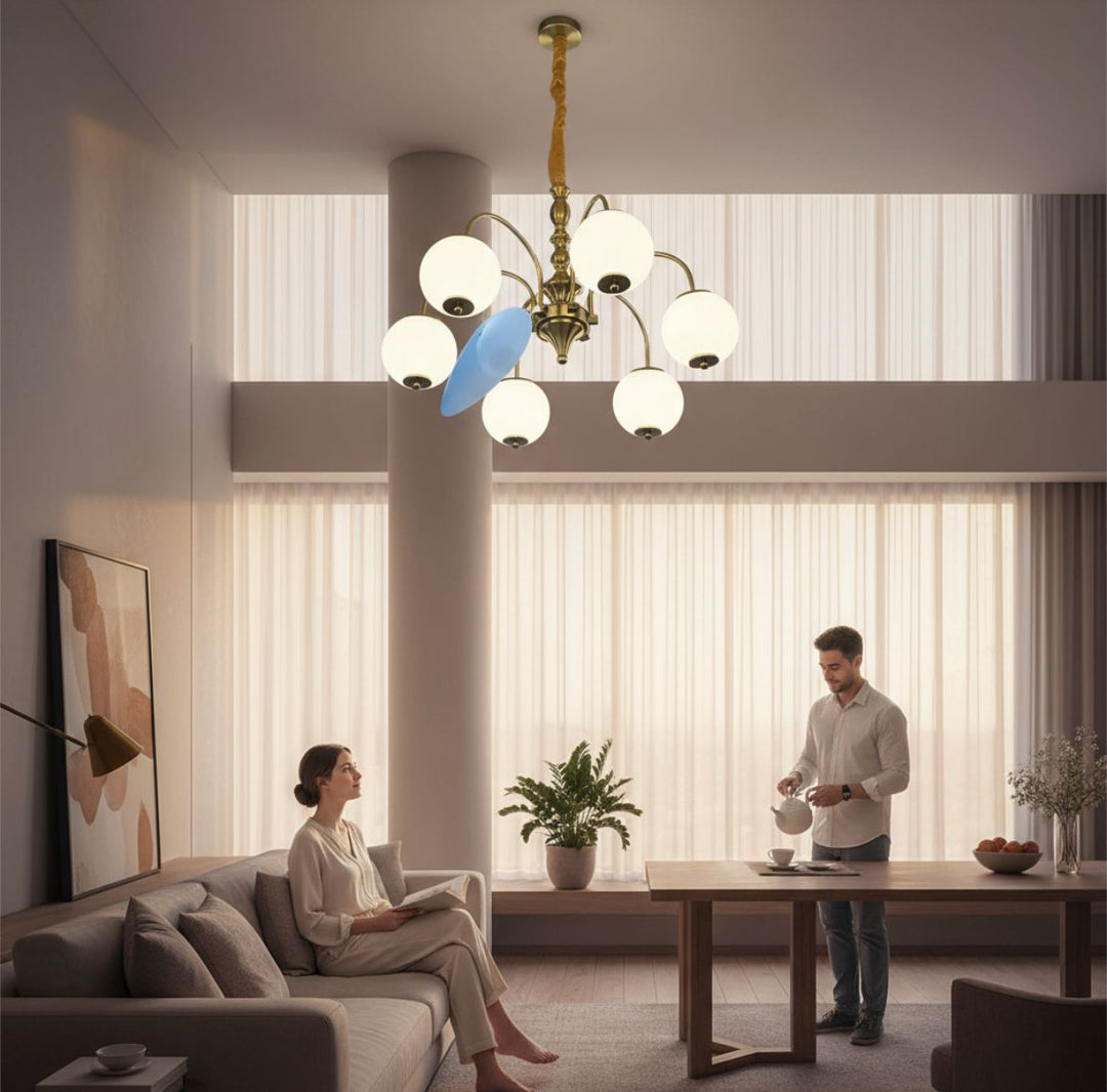 Azure Glow Chandelier