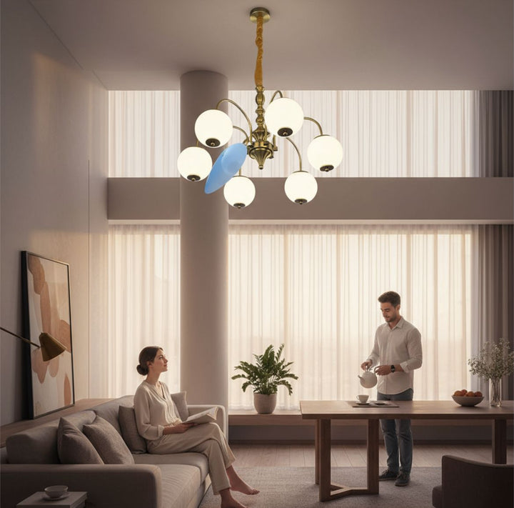 Azure Glow Chandelier