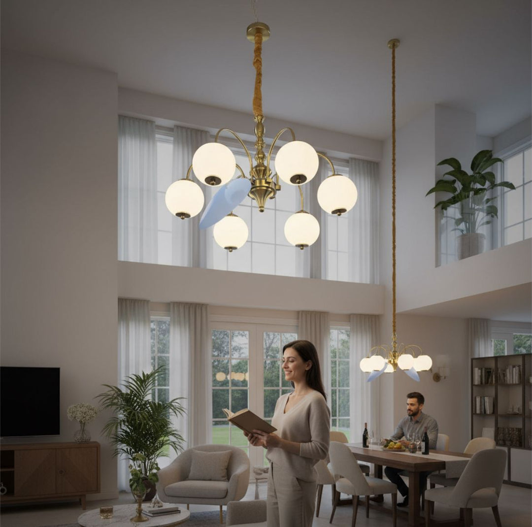 Azure Glow Chandelier