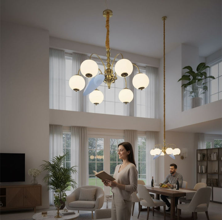 Azure Glow Chandelier