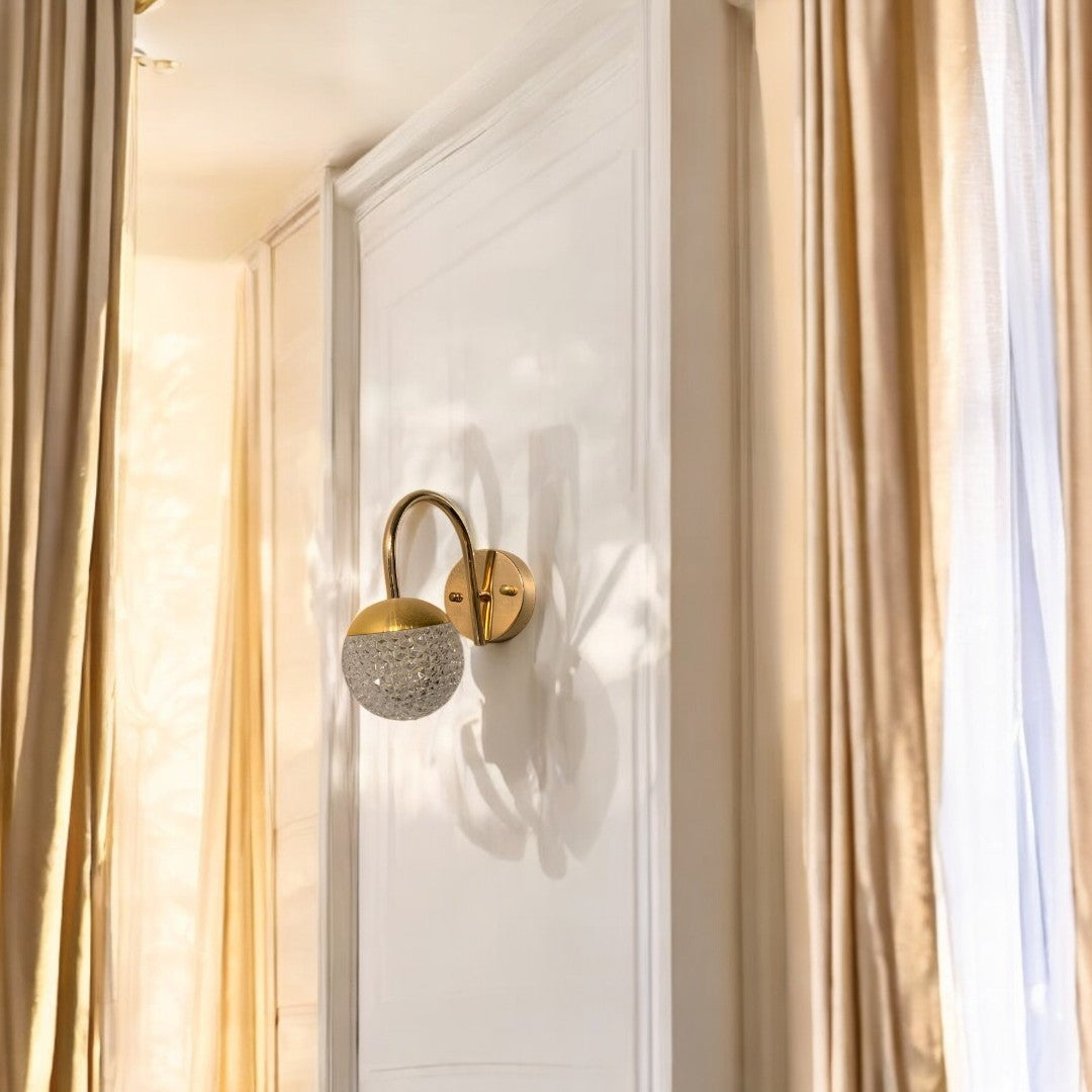 Aurea Orb Metallic Wall Light