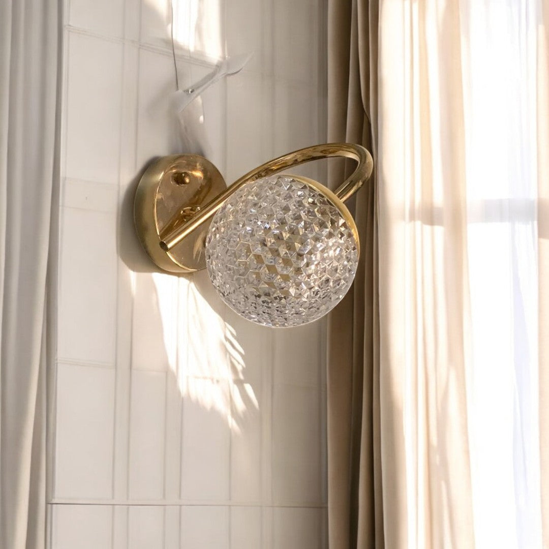 Aurea Orb Metallic Wall Light