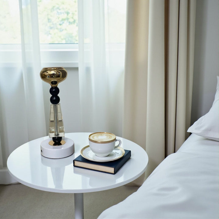 Luna Noir Crystal Candle Holders