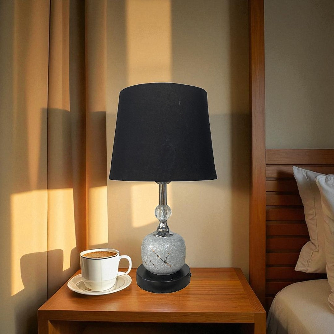Modern Marble-Effect Table Lamp