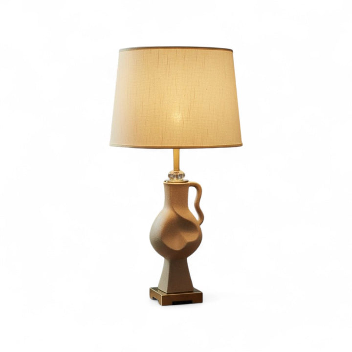 Abstract Golden Ceramic Table Lamp